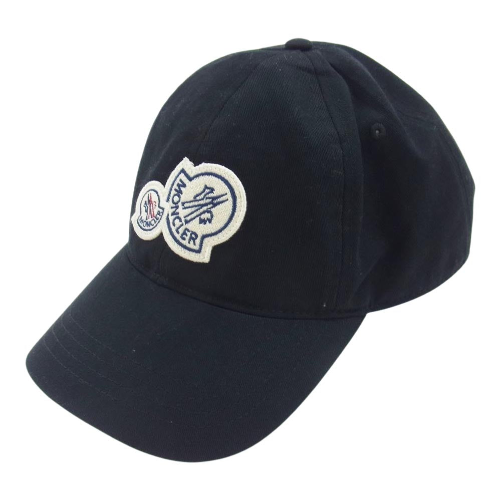 MONCLER モンクレール 22SS H10913B00019 04863 国内正規品 BASEBALL ベースボール キャップ ロゴ ワッペン 帽子 ブラック系【中古】