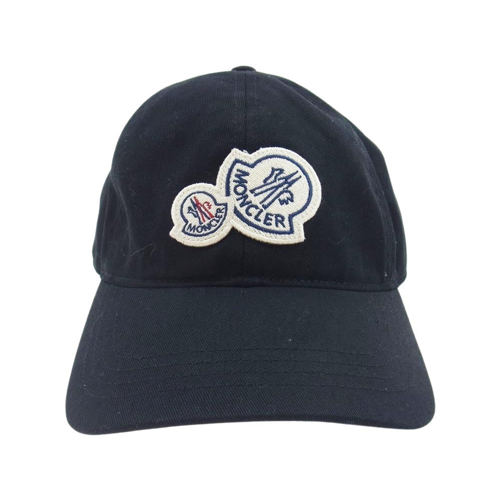 MONCLER モンクレール 22SS H10913B00019 04863 国内正規品 BASEBALL ベースボール キャップ ロゴ ワッペン 帽子 ブラック系【中古】
