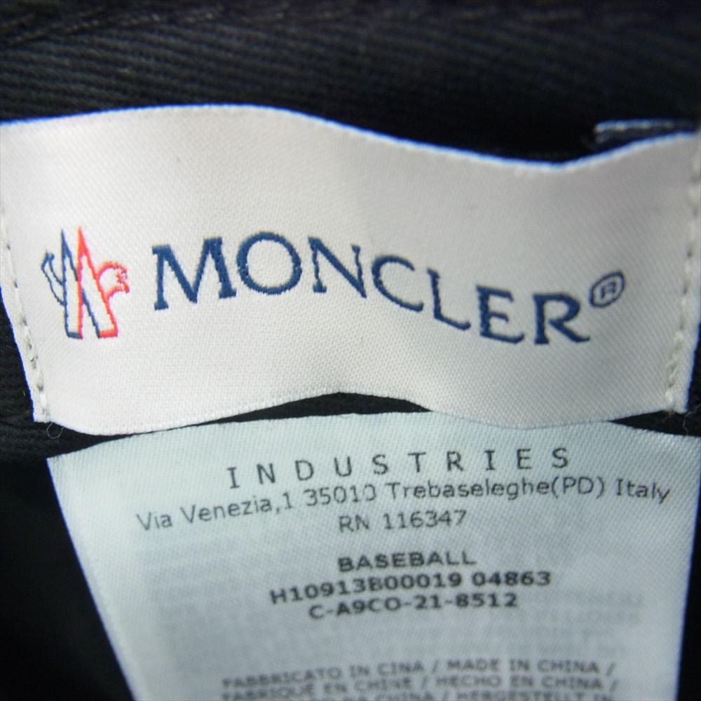 MONCLER モンクレール 22SS H10913B00019 04863 国内正規品 BASEBALL ベースボール キャップ ロゴ ワッペン 帽子 ブラック系【中古】