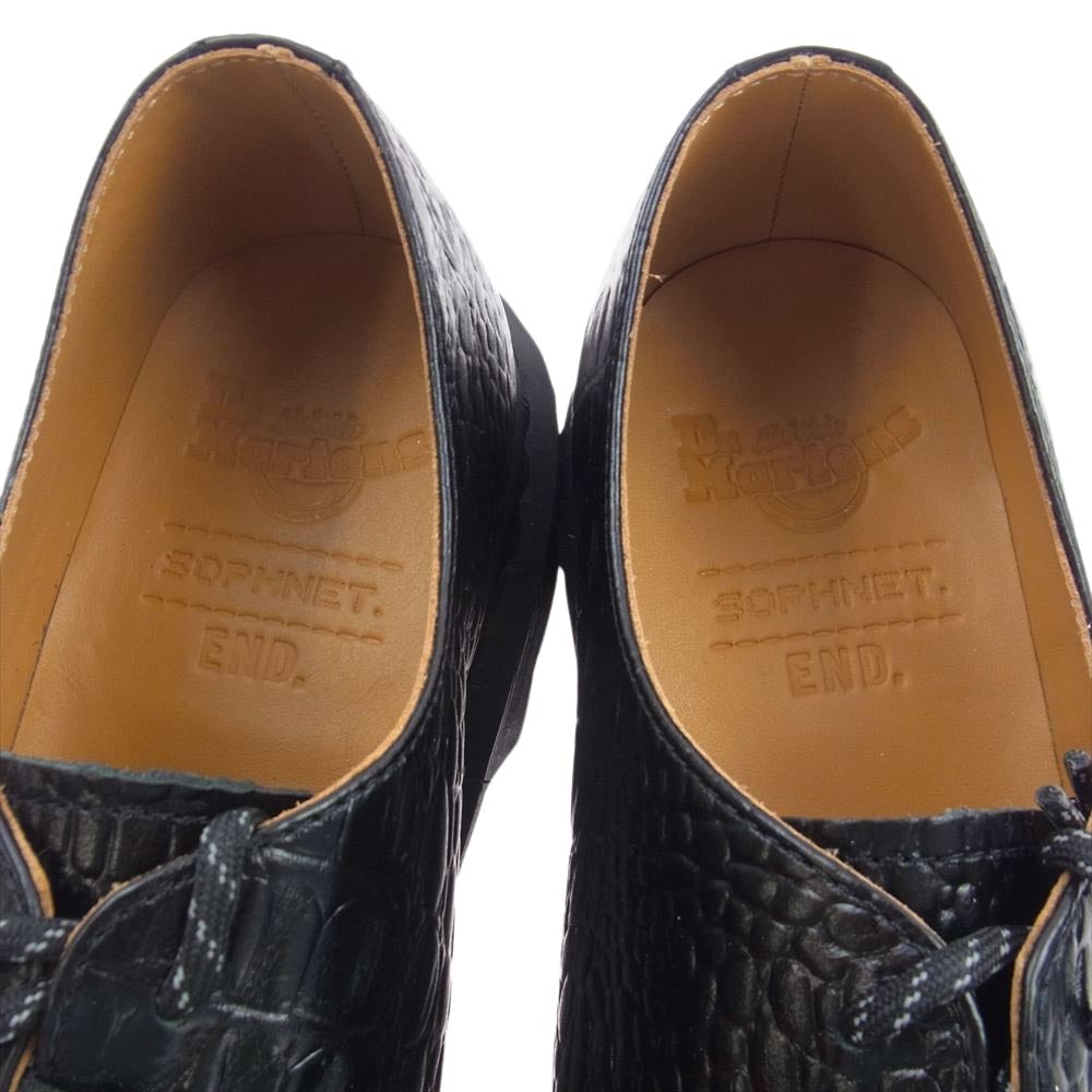 SOPHNET. ソフネット 21SS SOPH-210092 × Dr．Martens ドクターマーチン × END. エンド CROC 3EYE SHOES クロコ シューズ ブラック系 EU43【新古品】【未使用】【中古】