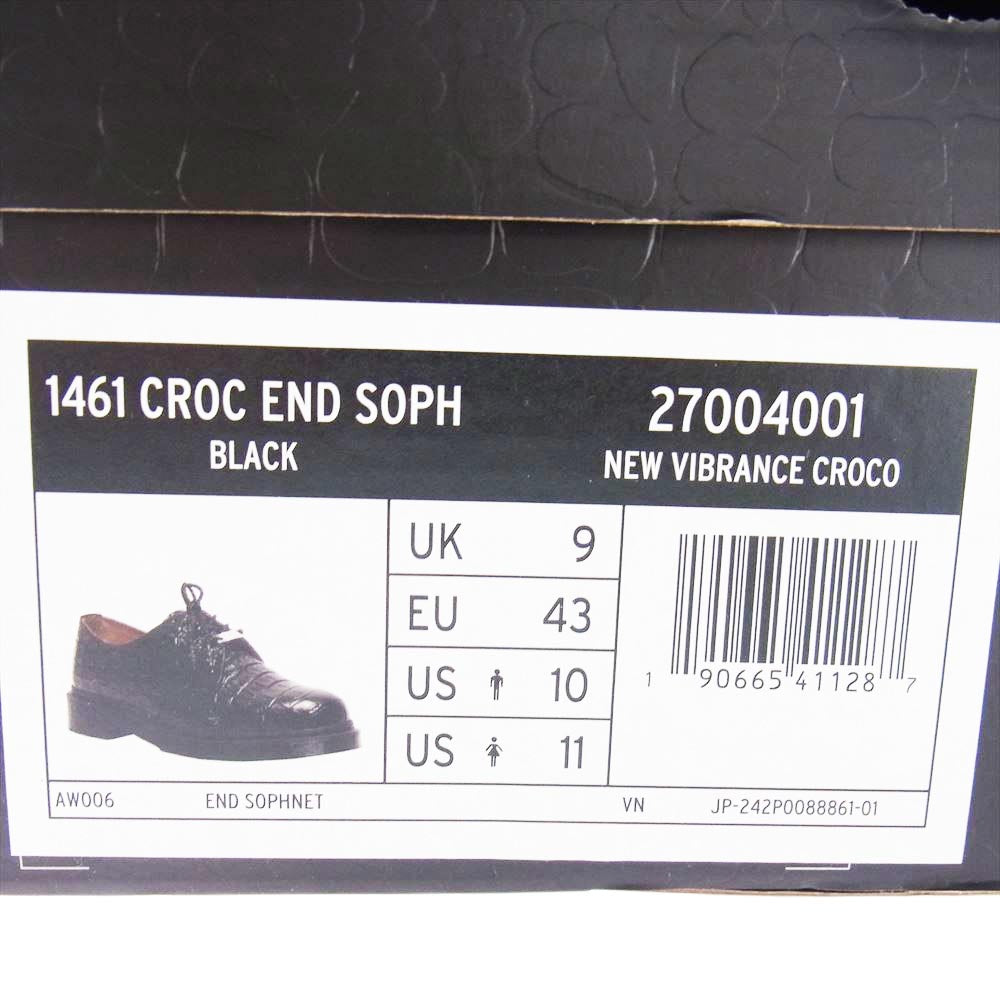 SOPHNET. ソフネット 21SS SOPH-210092 × Dr．Martens ドクターマーチン × END. エンド CROC 3EYE SHOES クロコ シューズ ブラック系 EU43【新古品】【未使用】【中古】