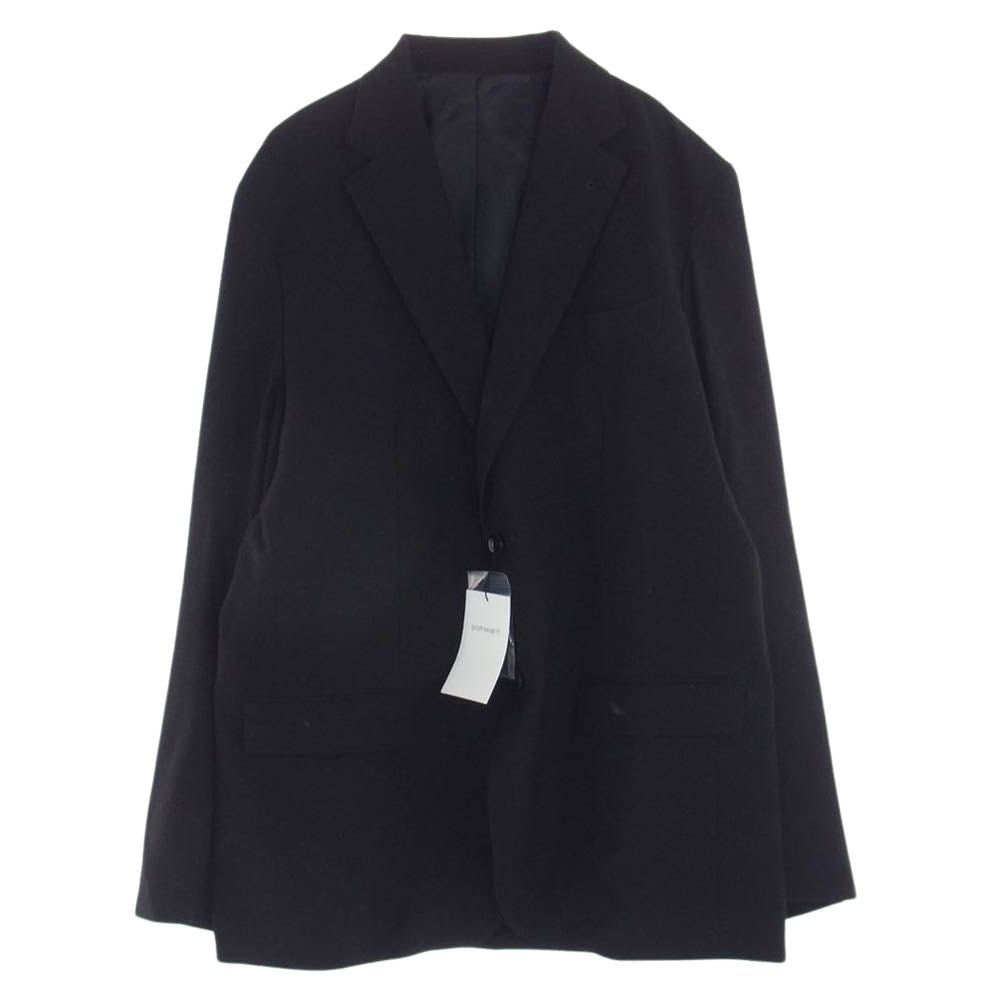SOPHNET. ソフネット SOPH-230014 SUPER BLACK WOOL 2BUTTON BOX JACKET スーパー ブラック ウール  ボックス テーラード ジャケット ブラック系 L【新古品】【未使用】【中古】