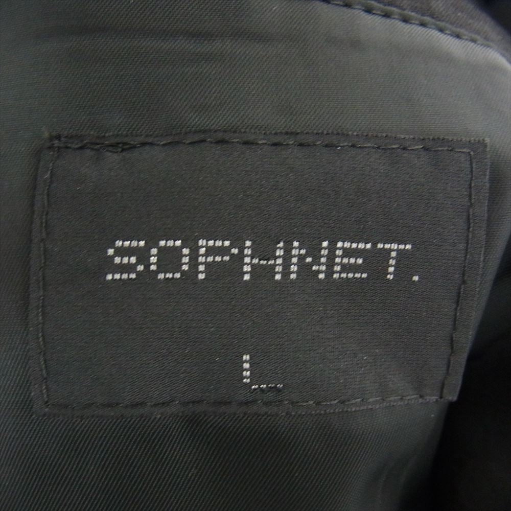 SOPHNET. ソフネット SOPH-230014 SUPER BLACK WOOL 2BUTTON BOX JACKET スーパー ブラック ウール  ボックス テーラード ジャケット ブラック系 L【新古品】【未使用】【中古】
