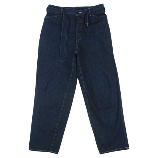 COMOLI コモリ 22AW W03-03001 ベルテッド デニム パンツ コットン 日本製 インディゴブルー系 1【中古】
