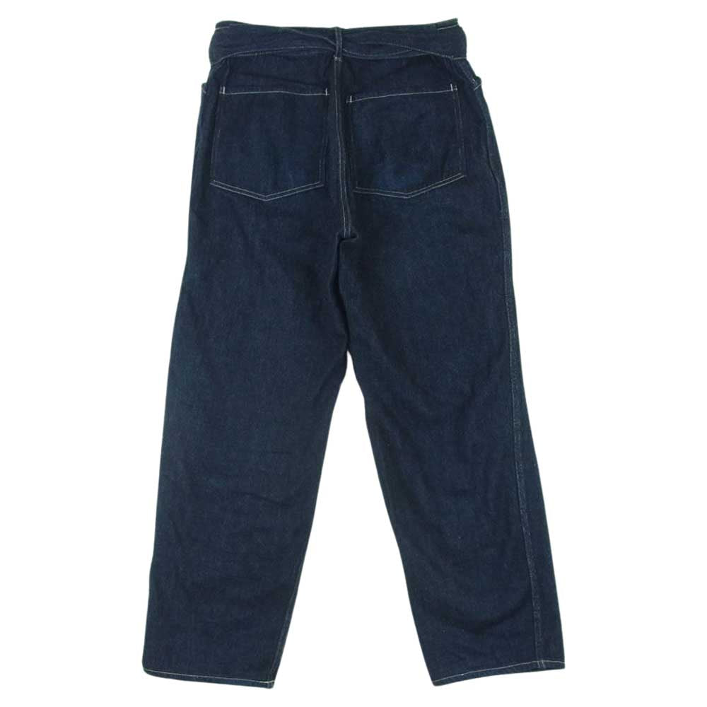 COMOLI コモリ 22AW W03-03001 ベルテッド デニム パンツ コットン 日本製 インディゴブルー系 1【中古】