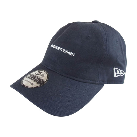 FRAGMENT DESIGN フラグメントデザイン NEW ERA ニューエラ ロゴ刺繍 キャップ 帽子 ネイビー系【極上美品】【中古】