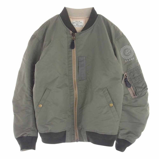 クラネ 11104-041 FRAGMENT フラグメント 藤原ヒロシ MA-1 フライト ボンバー ジャケット ブルゾン カーキ グリーン系 1【中古】