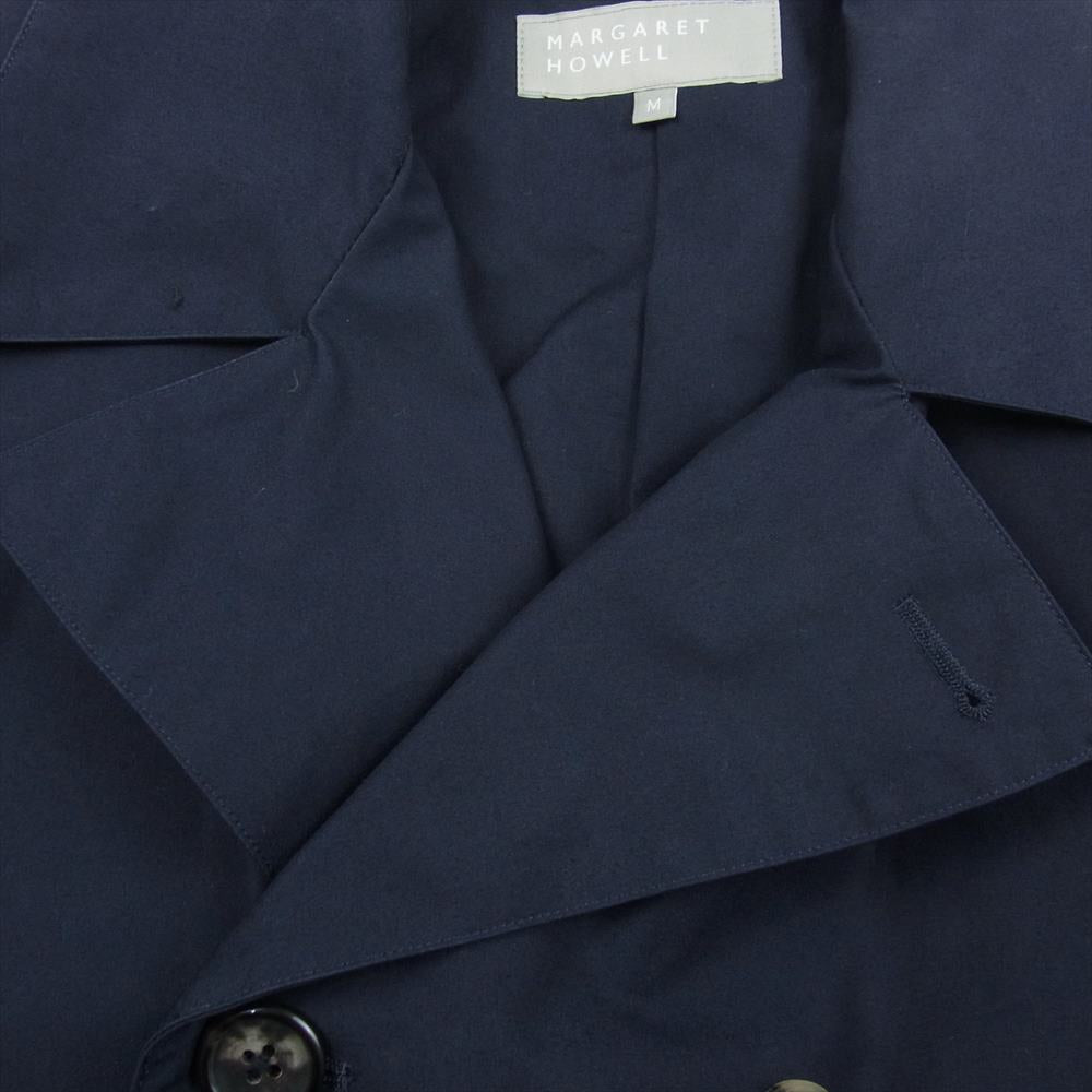MARGARET HOWELL マーガレットハウエル 579-6110001 MHL ブルブレスト トレンチコート ダークネイビー系 M【美品】【中古】