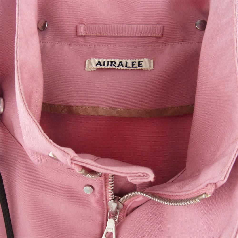 AURALEE オーラリー 22SS A22SB02WC WOOL MAX CANVAS HOODED BLOUSON ウールマックス キャンバス フード ブルゾン マウンテンパーカー ピンク系 4【美品】【中古】