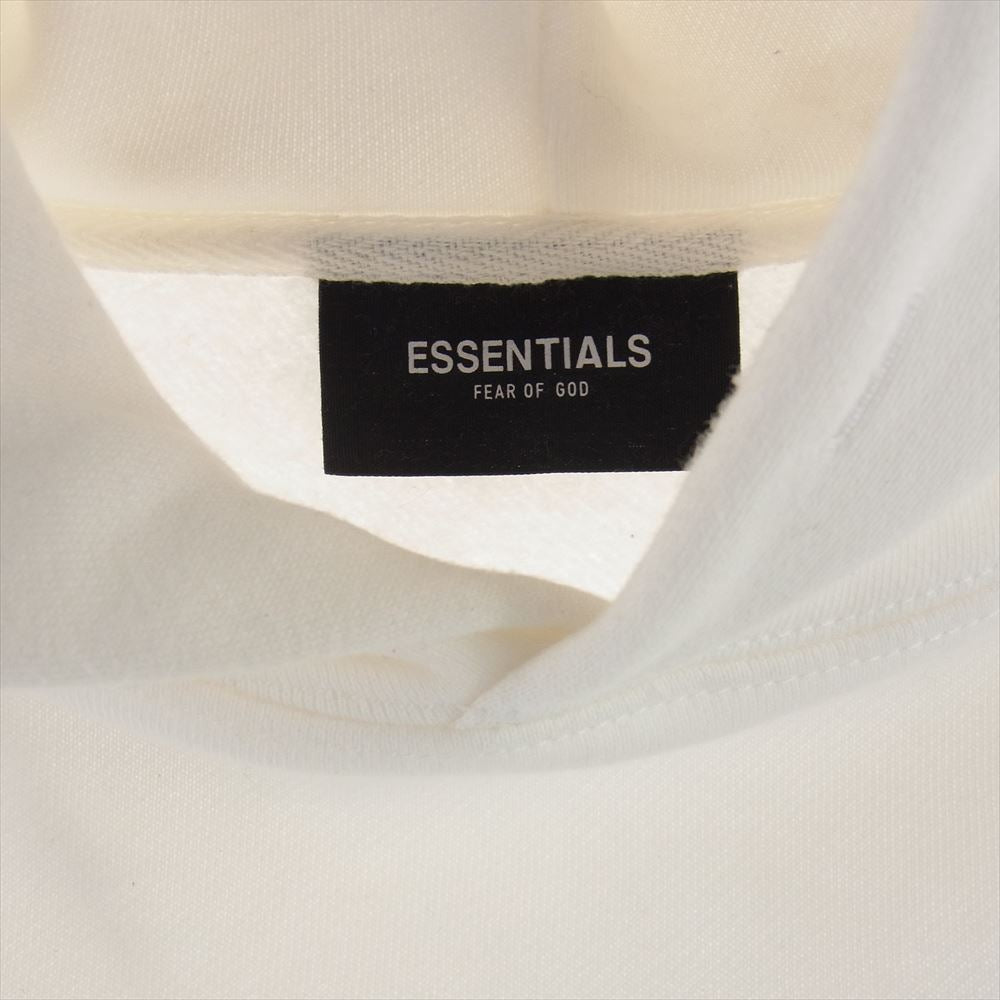 FEAR OF GOD フィアオブゴッド ESSENTIALS エッセンシャルズ Pullover Hoodie バックロゴ プリント プルオーバー パーカー ホワイト系 M【中古】