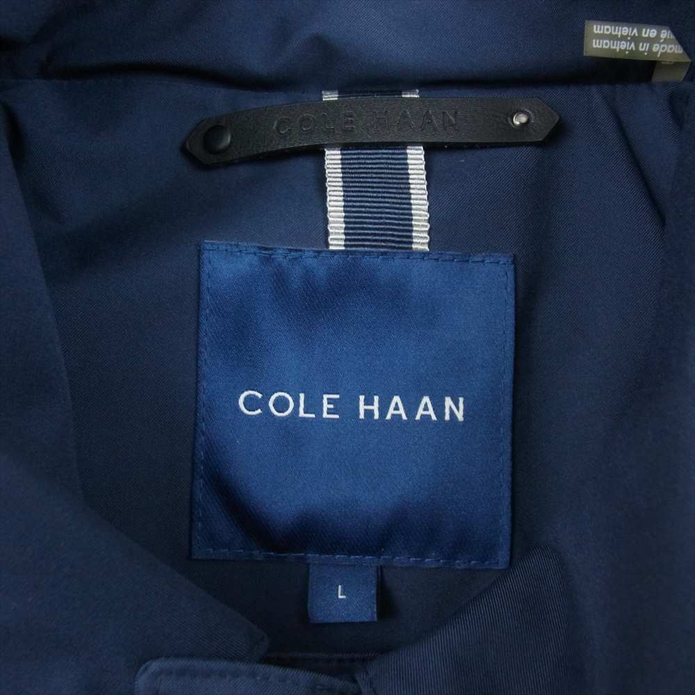 COLE HAAN コールハーン フード付き ステンカラー コート ネイビー系 L【中古】
