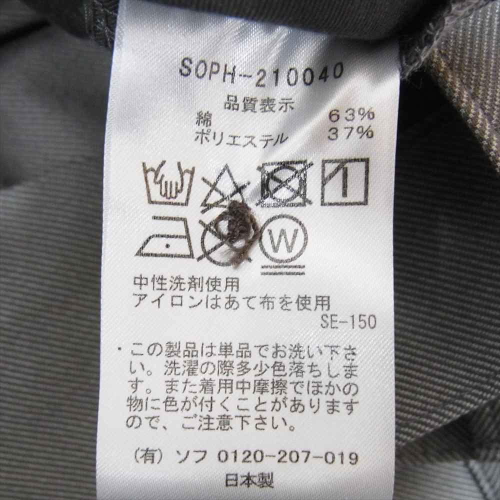 SOPHNET. ソフネット 21SS SOPH-210040 TURN UP WIDE TAPERED PANTSテーパード パンツ グレー系 L【美品】【中古】