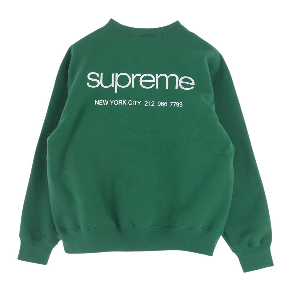 Supreme シュプリーム 23AW NYC Crewneck Light Pine クルーネック ライト パイン スウェット グリーン系 S【新古品】【未使用】【中古】