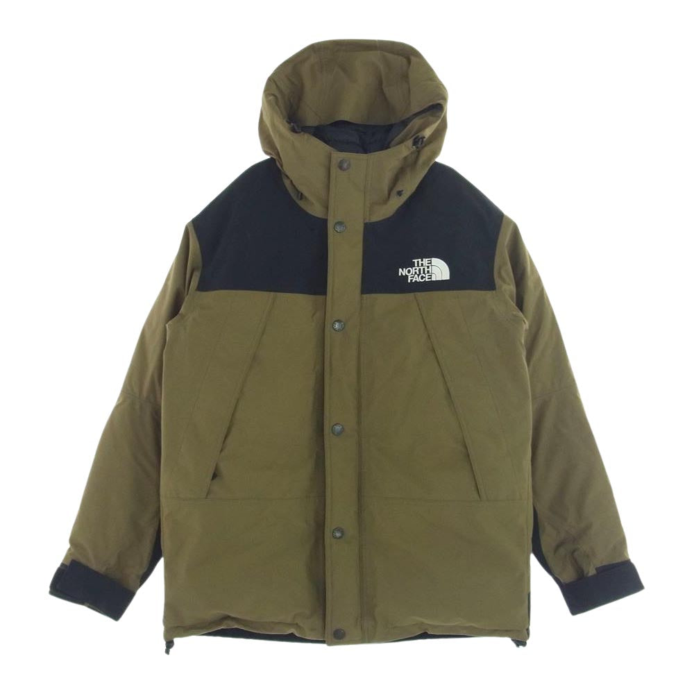 THE NORTH FACE ノースフェイス ND91837 国内正規品 Mountain Down Jacket マウンテン ダウンジャケット ブラック系 カーキ系 L【中古】