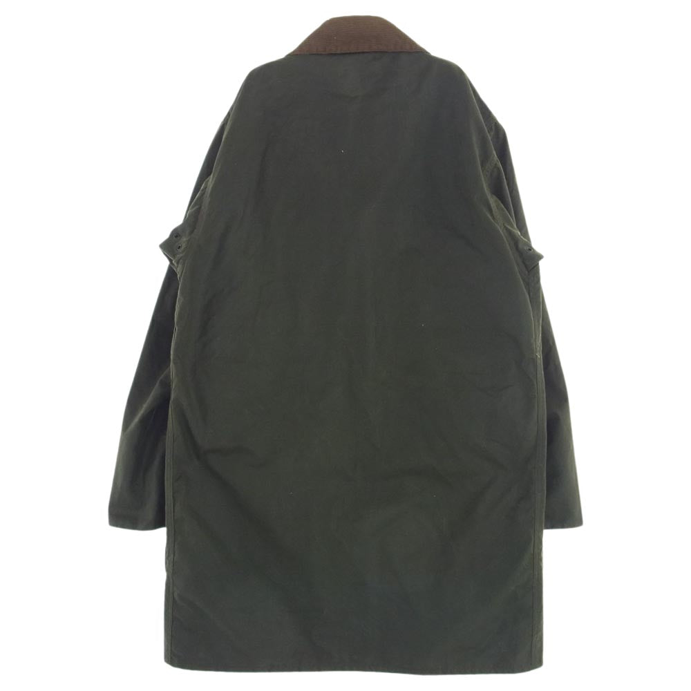 Barbour バブアー ヴィンテージ 85年製 2ワラント YKK棒ジップ BORDER ボーダー オイルド ジャケット カーキ系 97cm/38in【中古】