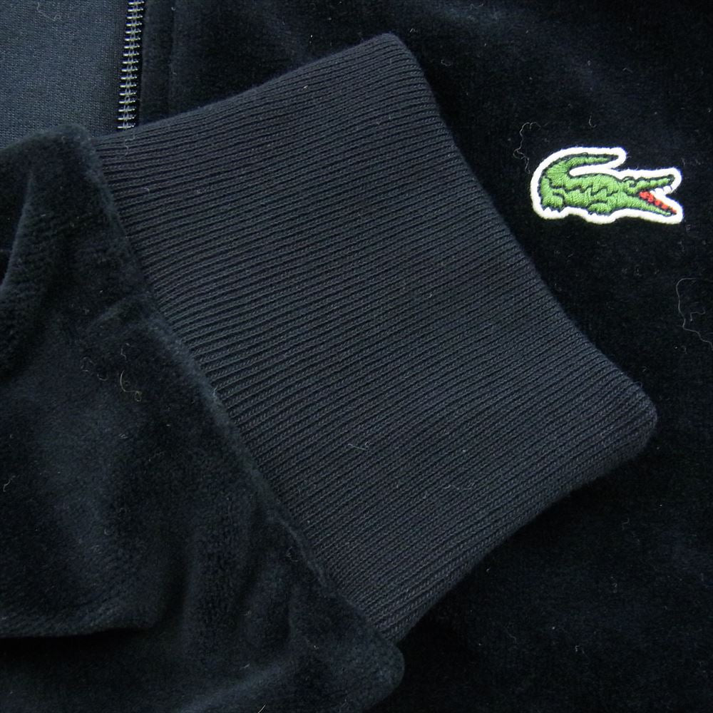 Supreme シュプリーム 18SS LACOSTE Velour Half-Zip Track Top ラコステ ベロア ハーフジップ トラック トップ ブラック系 L【新古品】【未使用】【中古】