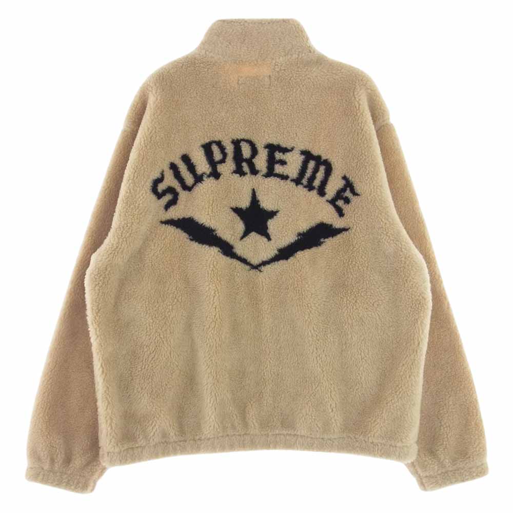 Supreme シュプリーム 22SS Star Fleece Jacket スター フリース ジャケット ベージュ系 L【極上美品】【中古】
