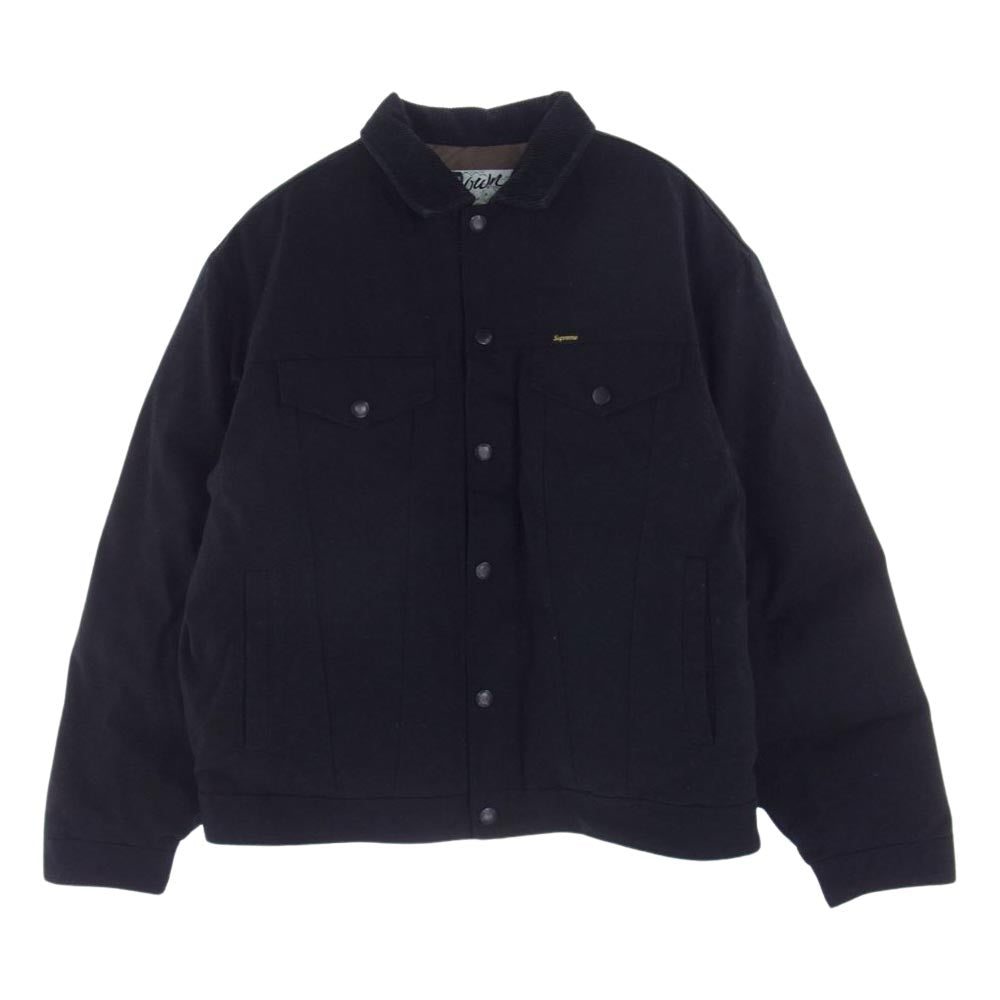 Supreme シュプリーム 22AW Schott Canvas Down Trucker Jacket ショット キャンバス ダウン トラッカー ジャケット ブラック系 M【美品】【中古】