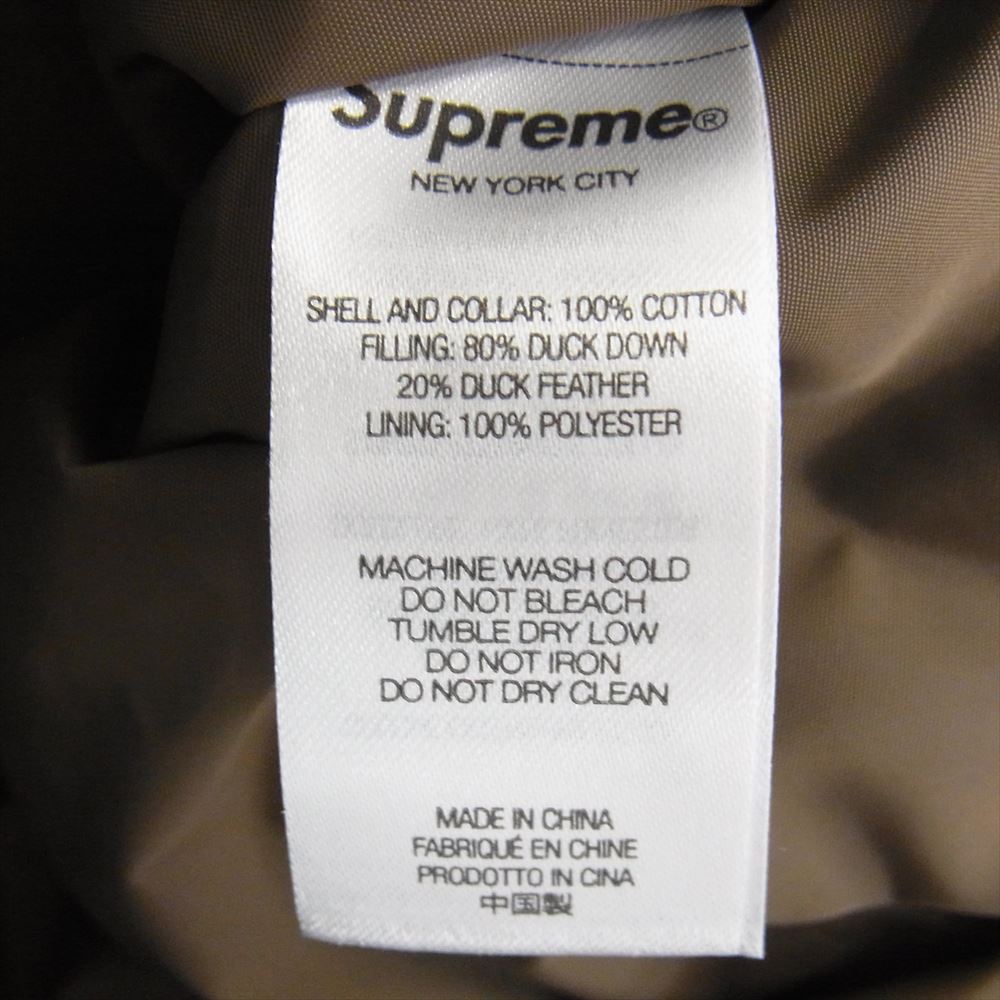 Supreme シュプリーム 22AW Schott Canvas Down Trucker Jacket ショット キャンバス ダウン トラッカー ジャケット ブラック系 M【美品】【中古】