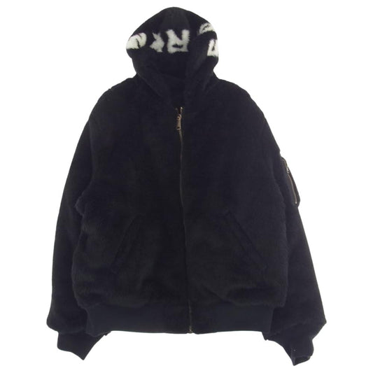 Supreme シュプリーム 22AW Faux Fur Reversible MA-1 フェイクファー リバーシブル フライト ジャケット  ブラック系 L【極上美品】【中古】