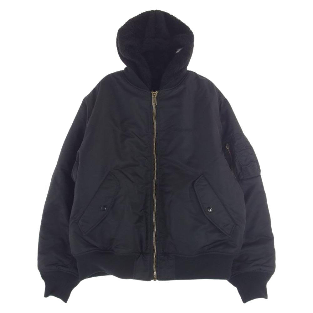 Supreme シュプリーム 22AW Faux Fur Reversible MA-1 フェイクファー リバーシブル フライト ジャケット  ブラック系 L【極上美品】【中古】