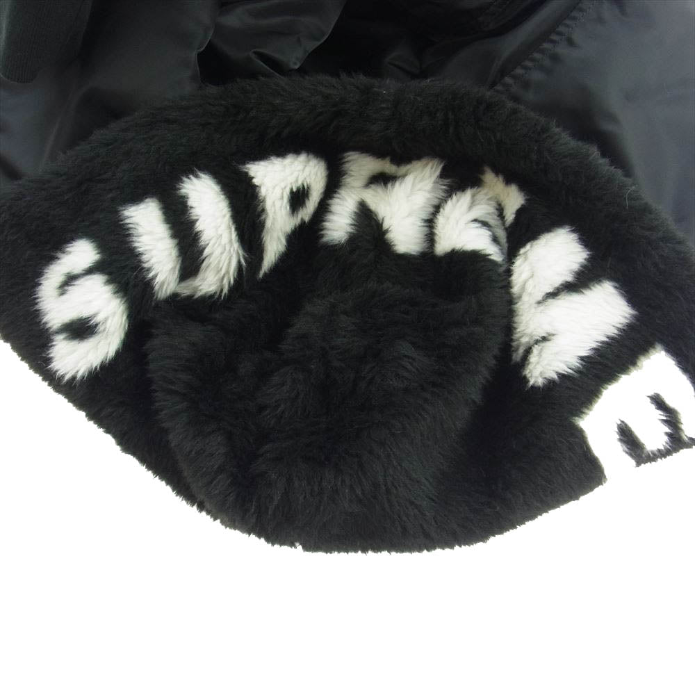 Supreme シュプリーム 22AW Faux Fur Reversible MA-1 フェイクファー リバーシブル フライト ジャケット  ブラック系 L【極上美品】【中古】