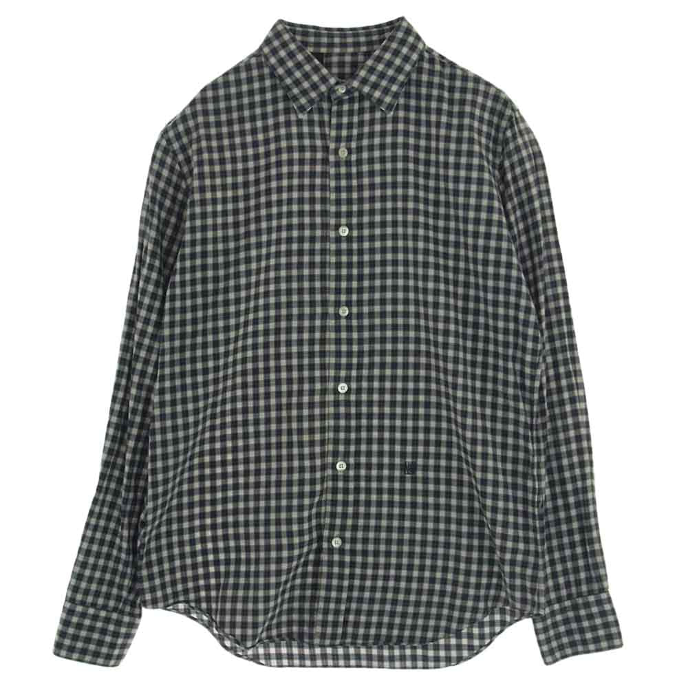 N.HOOLYWOOD エヌハリウッド 232-SH01 ギンガムチェック 長袖 シャツ ホワイト系 パープル系 ブラック系 38【中古】