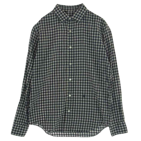 N.HOOLYWOOD エヌハリウッド 232-SH01 ギンガムチェック 長袖 シャツ ホワイト系 パープル系 ブラック系 38【中古】