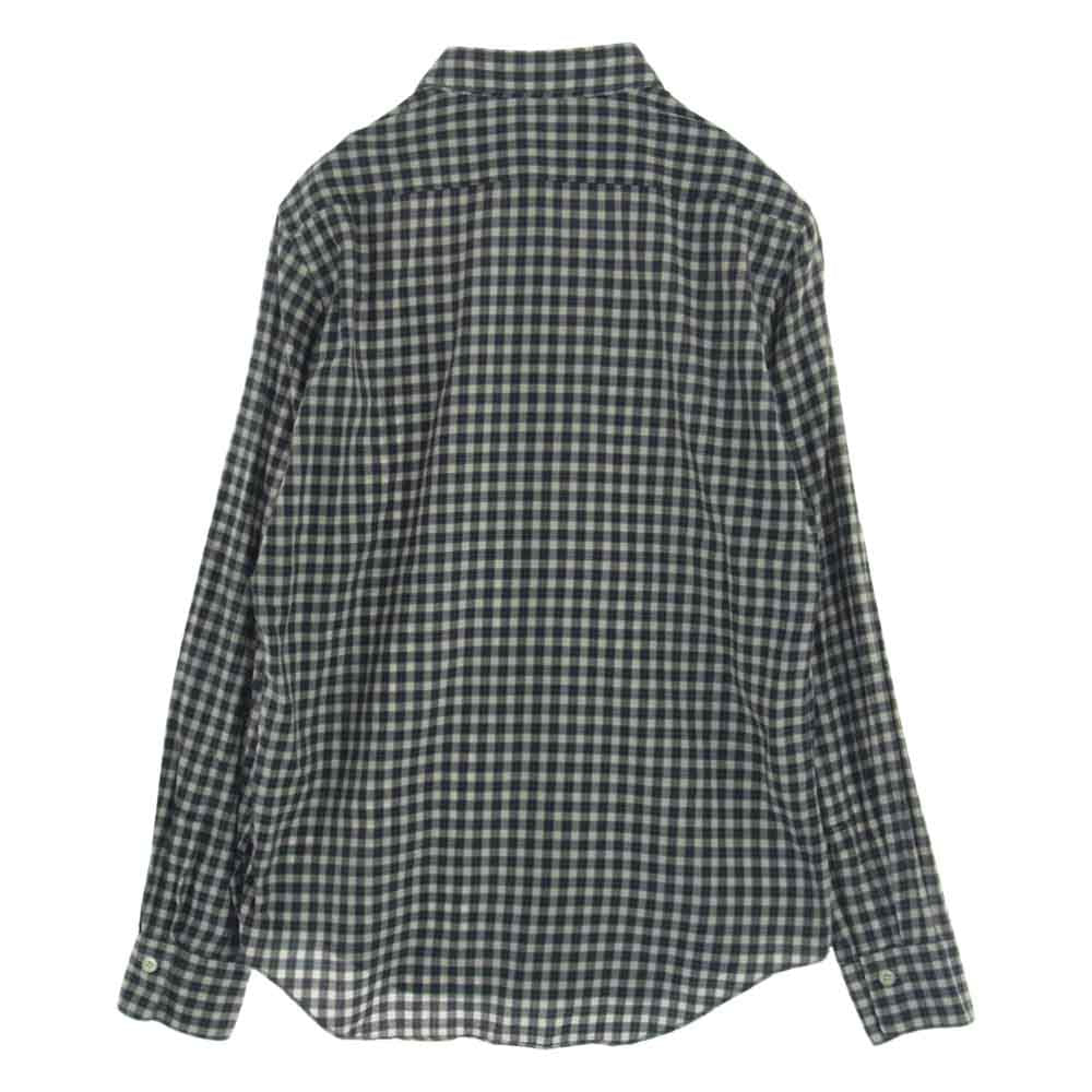 N.HOOLYWOOD エヌハリウッド 232-SH01 ギンガムチェック 長袖 シャツ ホワイト系 パープル系 ブラック系 38【中古】