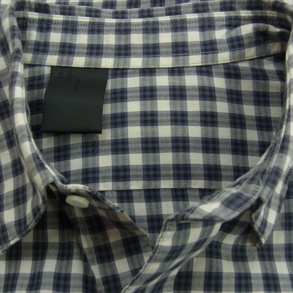 N.HOOLYWOOD エヌハリウッド 232-SH01 ギンガムチェック 長袖 シャツ ホワイト系 パープル系 ブラック系 38【中古】