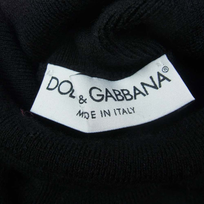 DOLCE&GABBANA ドルチェアンドガッバーナ M619 ｍ6050 タートルネック ニット セーター ブラック系 87【中古】