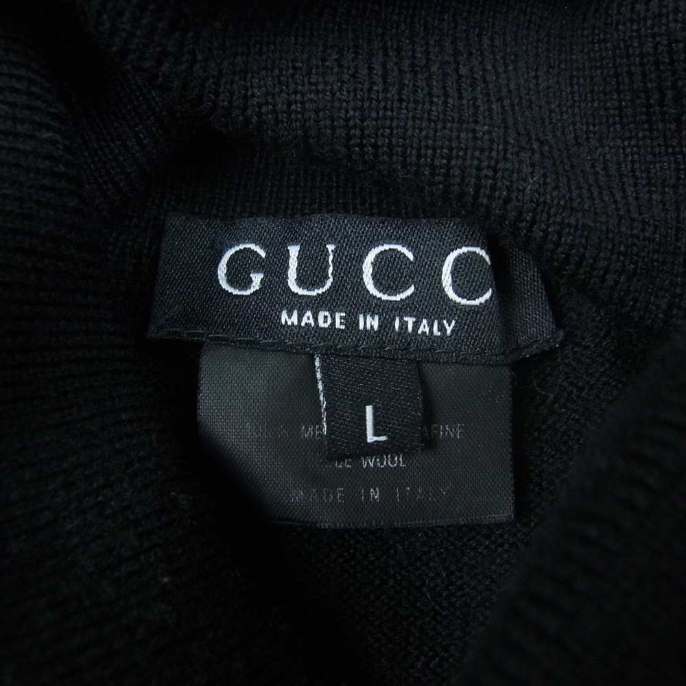 GUCCI グッチ タートルネック ハイネック ニット セーター ブラック系 L【中古】