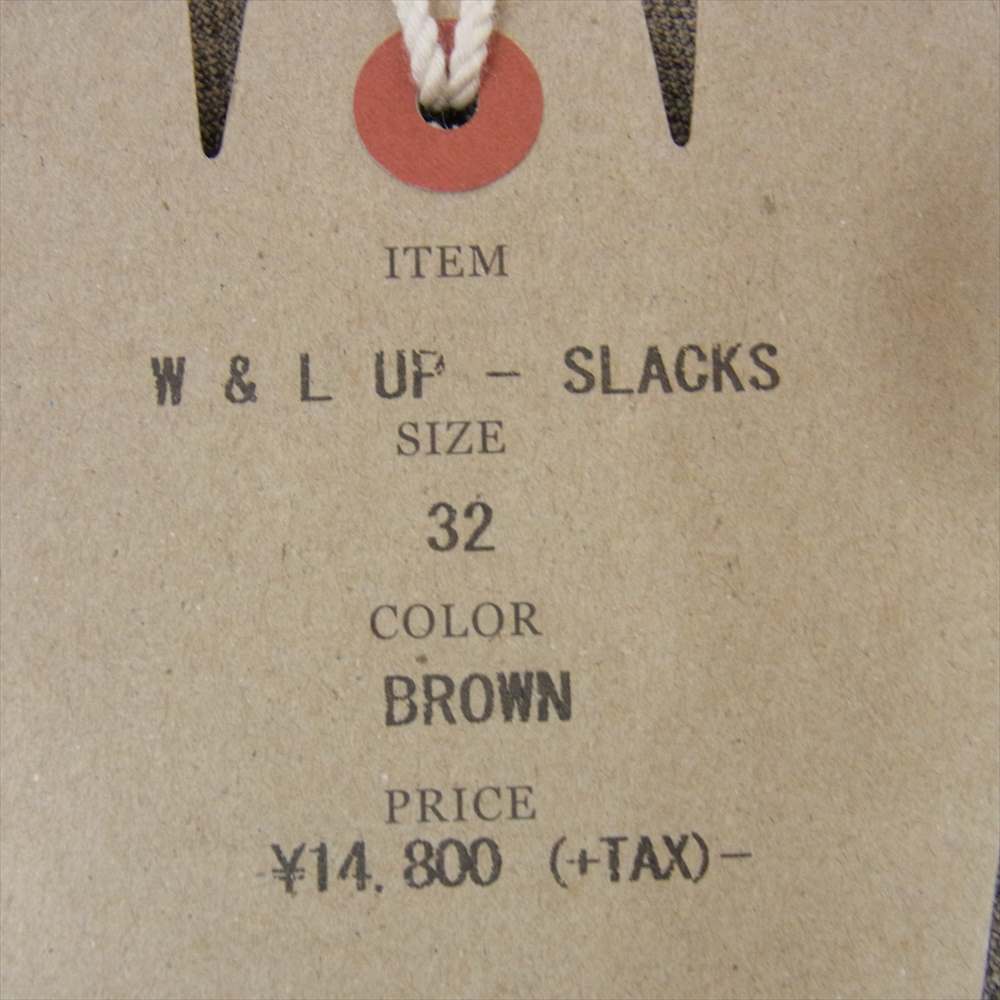 WEIRDO ウィアード × LIFT UP リフトアップ スラックス パンツ ブラウン系 32【中古】