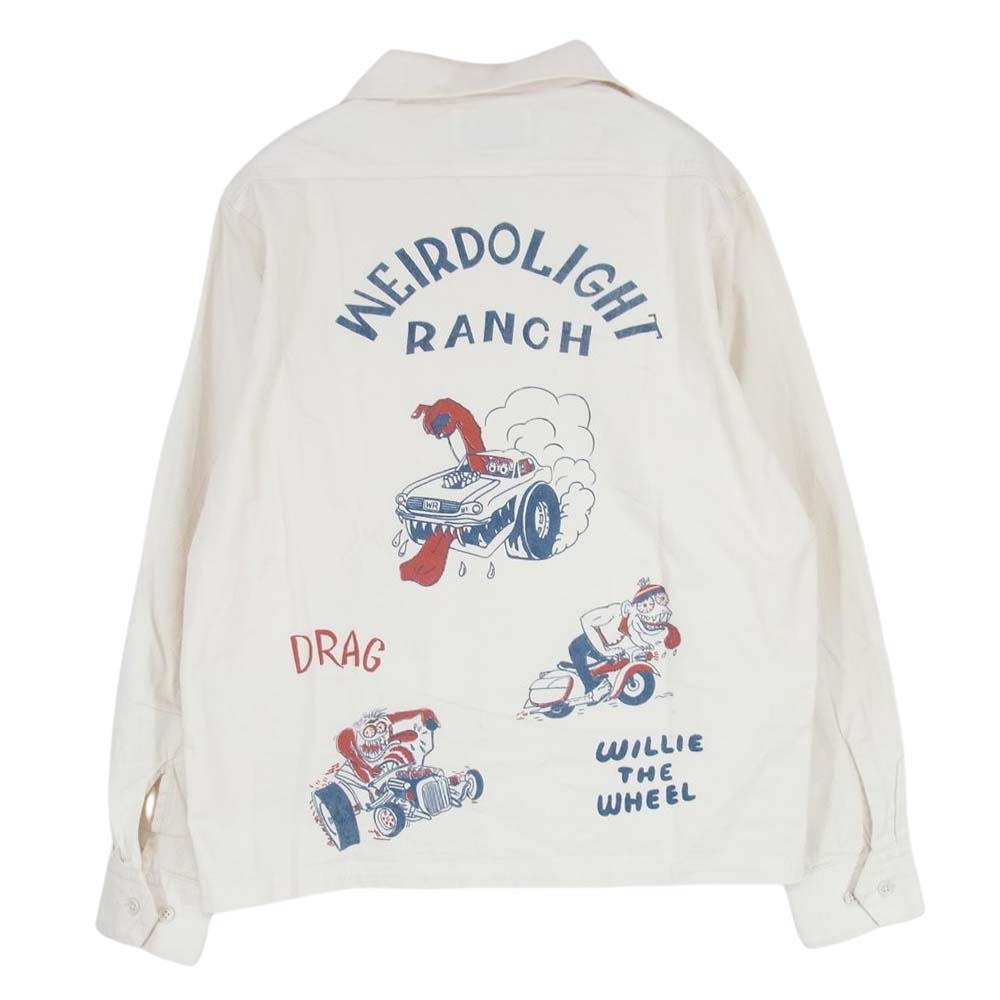WEIRDO ウィアード 19AW WRD-19-AW-22 L/S SHIRT WEIRDOLIGHT RANCH ウィアードライト ランチ 長袖 シャツ ホワイト系 S【中古】