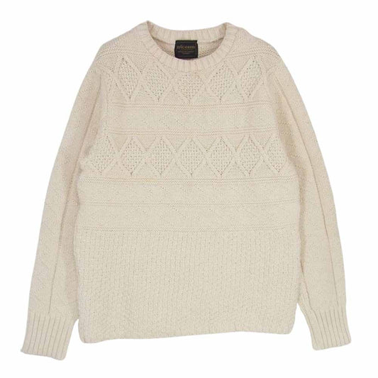 BY GLADHAND バイグラッドハンド 17AW BYGH-17-AW-19 クルーネック ケーブルニット セーター ホワイト系 S【中古】