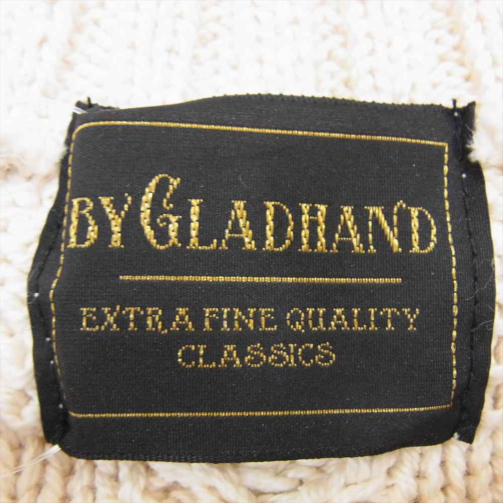 BY GLADHAND バイグラッドハンド 17AW BYGH-17-AW-19 クルーネック ケーブルニット セーター ホワイト系 S【中古】