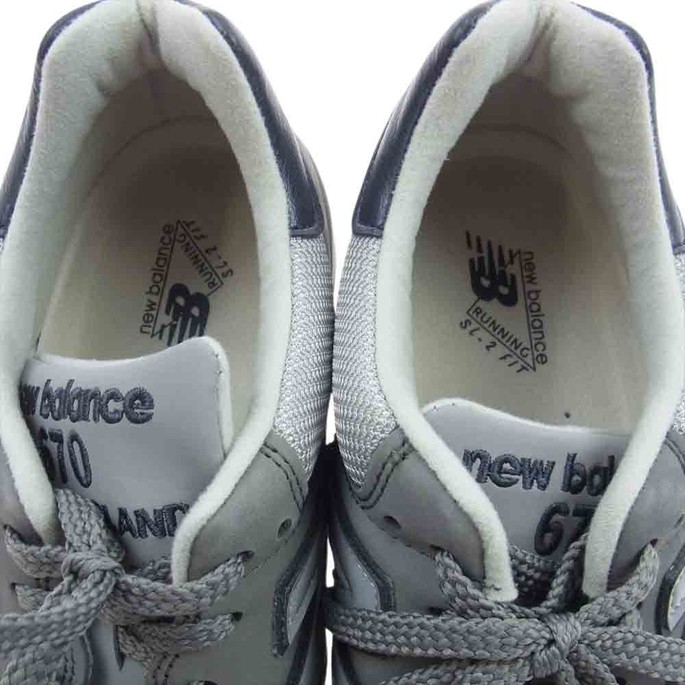 NEW BALANCE ニューバランス M670GNS M670 Gray ローカット スニーカー グレー系 28cm【中古】