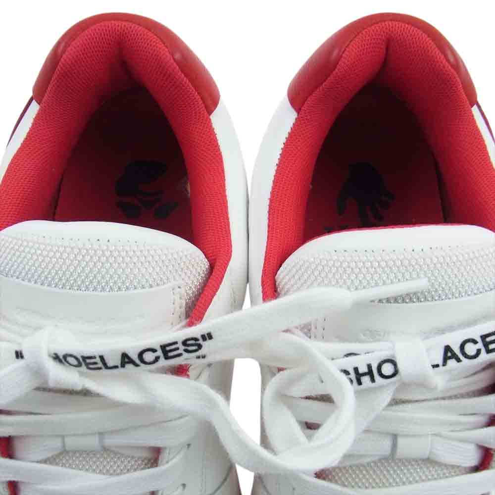 OFF-WHITE オフホワイト OMIA189F20LEA0010125 VINTAGE CLASSIC LOW ヴィンテージ クラシック ロー スニーカー ホワイト系 レッド系 40【極上美品】【中古】