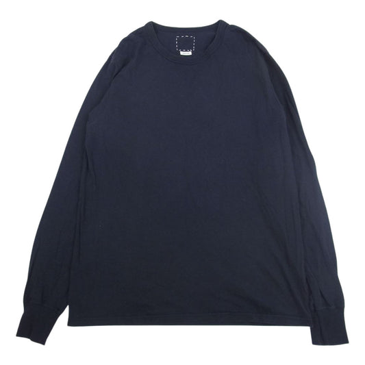 VISVIM ビズビム 18SS 0118105010004 D.SCOOP CREW L/S WIDE ロングスリーブ 長袖 Tシャツ ロンT ネイビー系 3【中古】