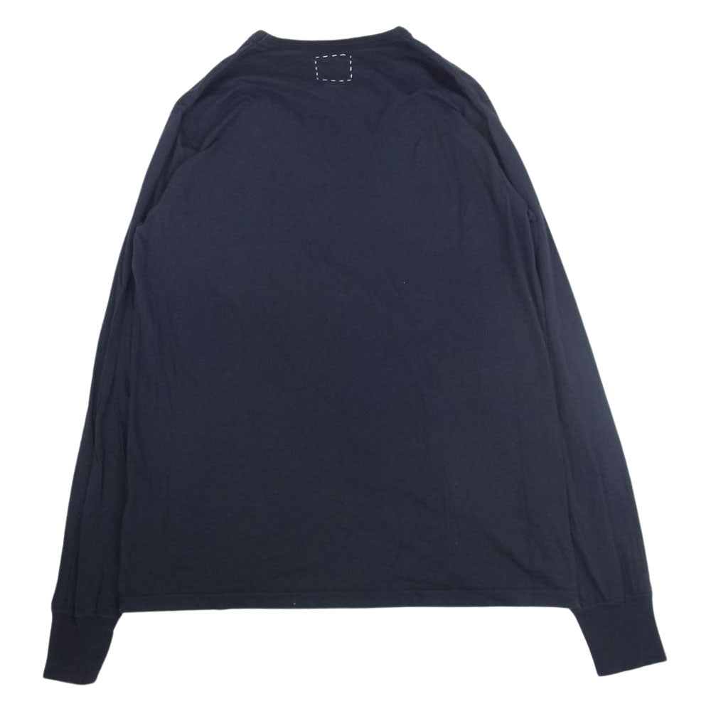 VISVIM ビズビム 18SS 0118105010004 D.SCOOP CREW L/S WIDE ロングスリーブ 長袖 Tシャツ ロンT ネイビー系 3【中古】