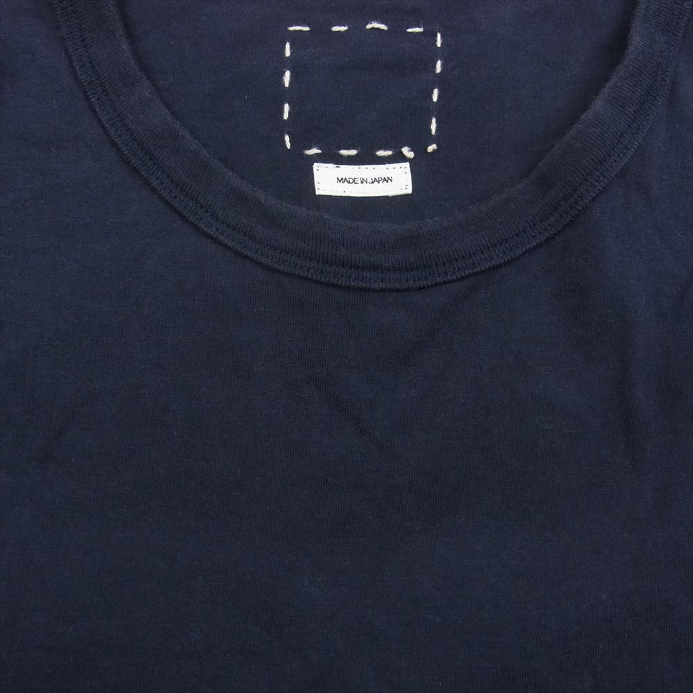 VISVIM ビズビム 18SS 0118105010004 D.SCOOP CREW L/S WIDE ロングスリーブ 長袖 Tシャツ ロンT ネイビー系 3【中古】
