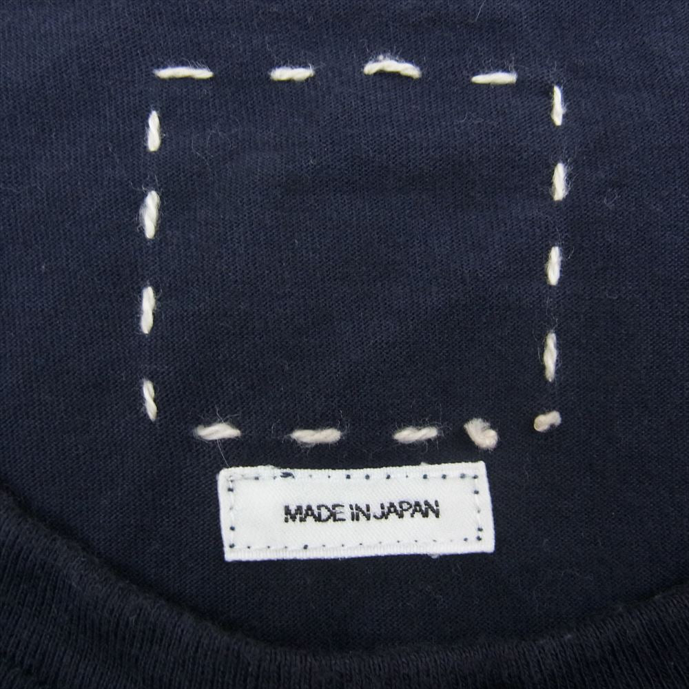 VISVIM ビズビム 18SS 0118105010004 D.SCOOP CREW L/S WIDE ロングスリーブ 長袖 Tシャツ ロンT ネイビー系 3【中古】