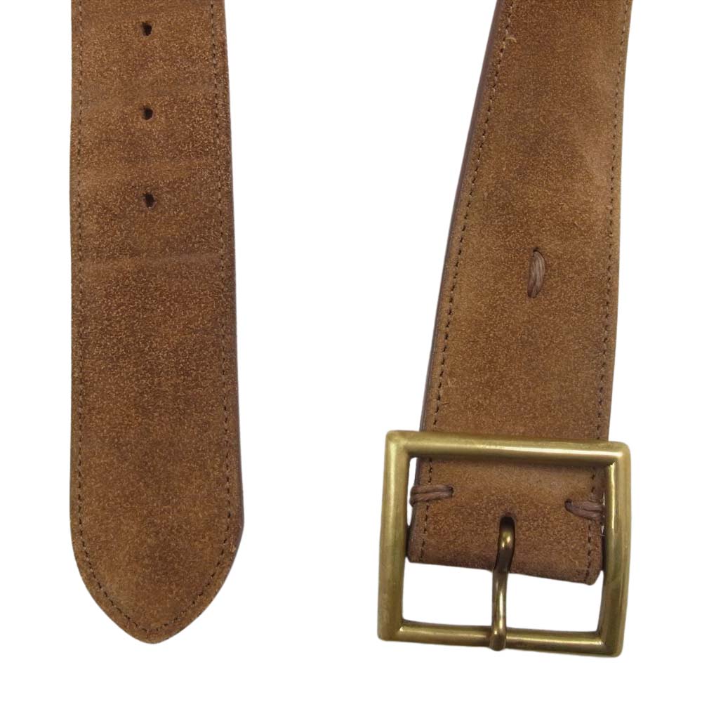 VISVIM ビズビム 17AW 0117203003035 PLAIN BELT プレーンベルト スエード レザー ライトブラウン系 32【中古】