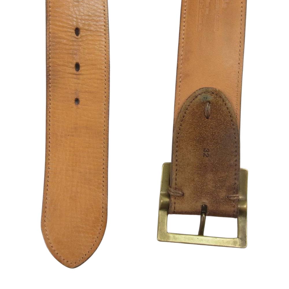 VISVIM ビズビム 17AW 0117203003035 PLAIN BELT プレーンベルト スエード レザー ライトブラウン系 32【中古】