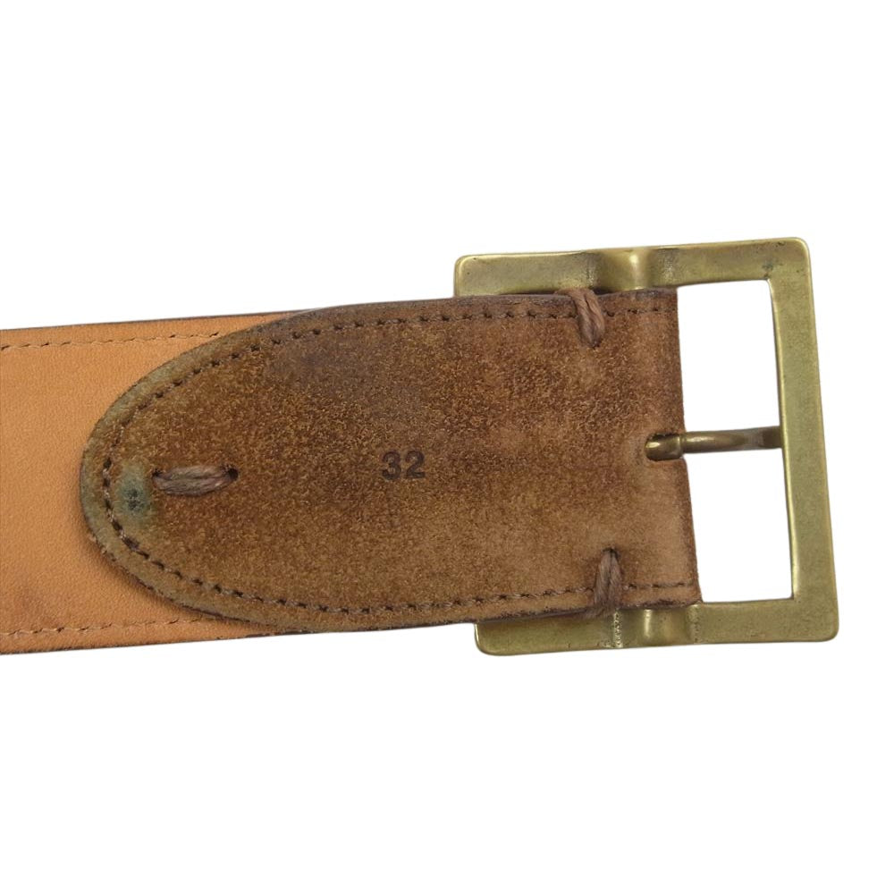 VISVIM ビズビム 17AW 0117203003035 PLAIN BELT プレーンベルト スエード レザー ライトブラウン系 32【中古】