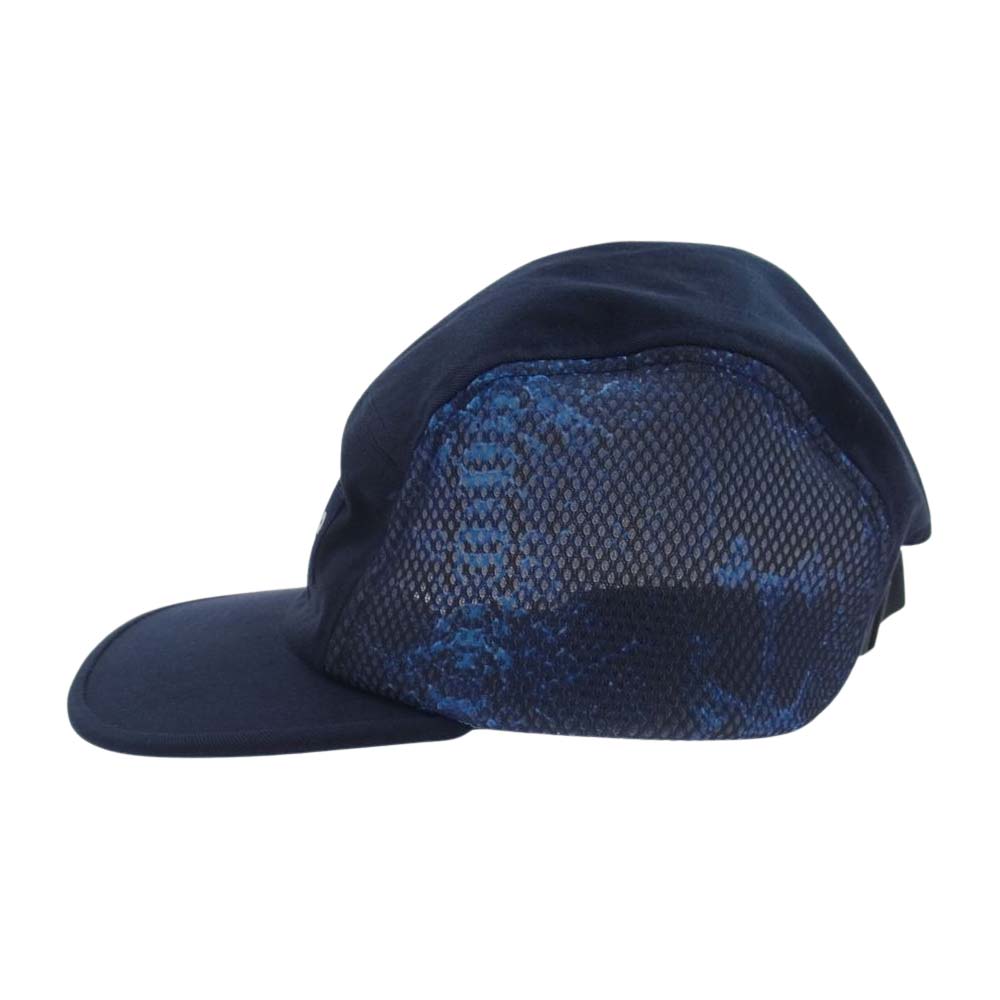 Supreme シュプリーム 20SS Snakeskin Mesh Camp Cap スネークスキン メッシュ キャップ ネイビー系【極上美品】【中古】