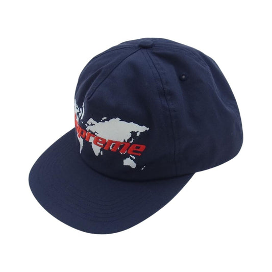 Supreme シュプリーム 19SS World 5-Panel ワールド キャップ ネイビー系【極上美品】【中古】