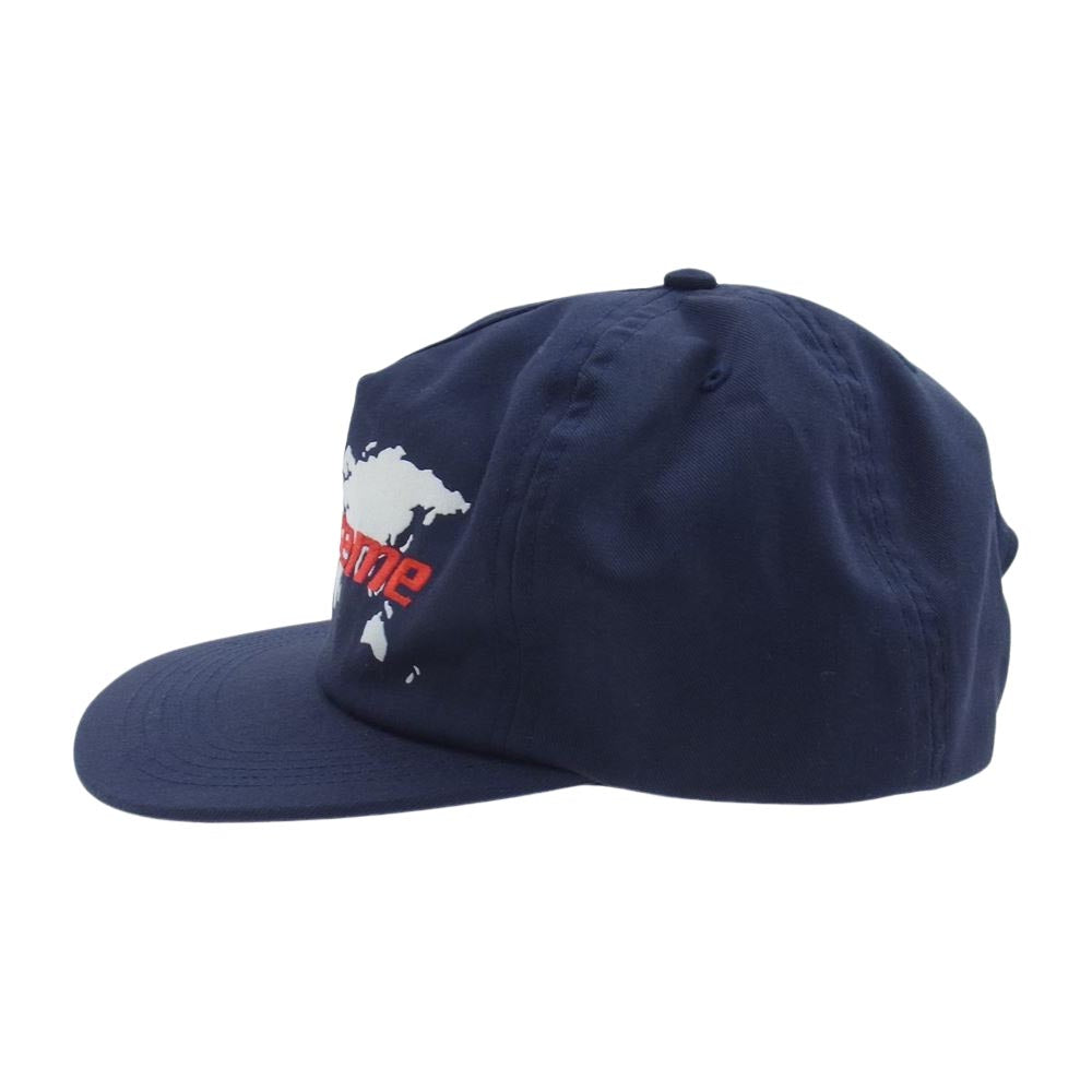 Supreme シュプリーム 19SS World 5-Panel ワールド キャップ ネイビー系【極上美品】【中古】