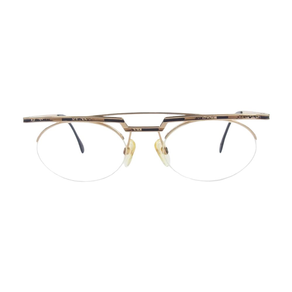 CAZAL カザール 758 吊下げレンズ ブリッジ アイウェア 眼鏡 ゴールド系【中古】