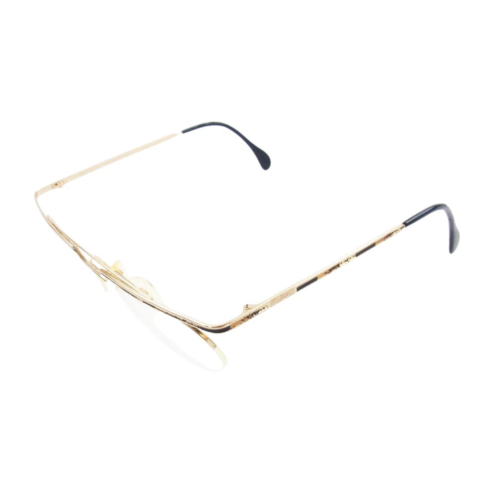 CAZAL カザール 758 吊下げレンズ ブリッジ アイウェア 眼鏡 ゴールド系【中古】